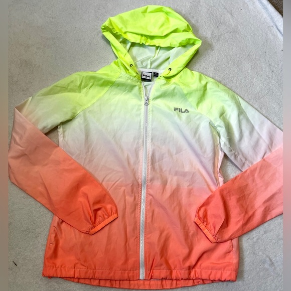 FILA Sport Neon Ombre Zip-Up Windbreaker Jacket - XS - Picture 2 of 10